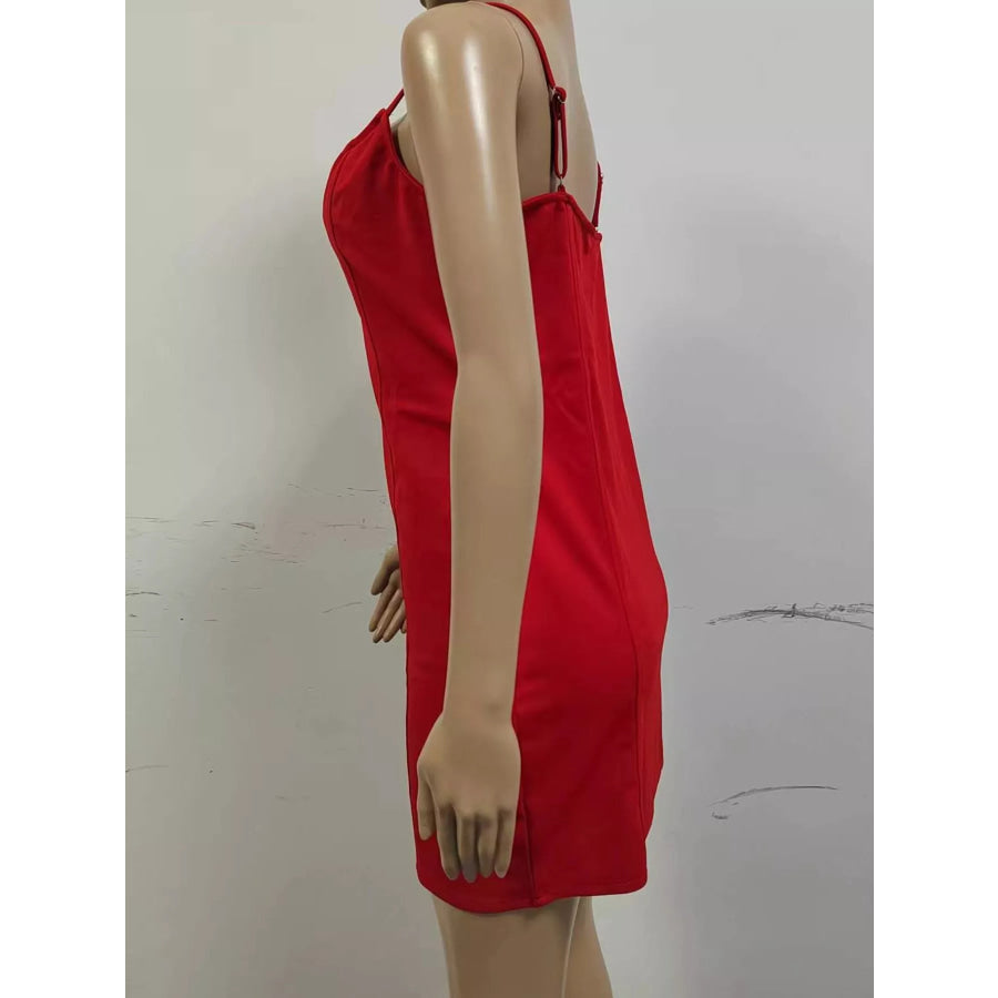 Full Size Zip-Front Bodycon Mini Dress Plus Apparel and Accessories