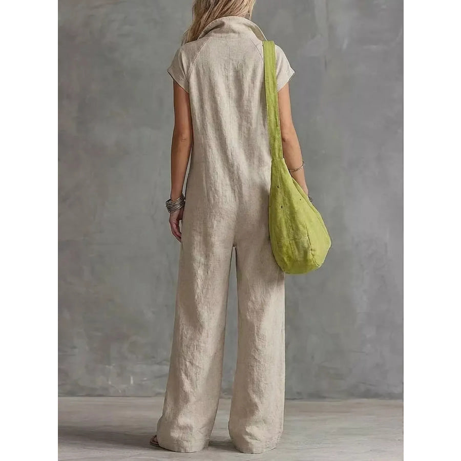 Full Size Zip Front Sleeveless Jumpsuit Plus Size Apparel and Accessories