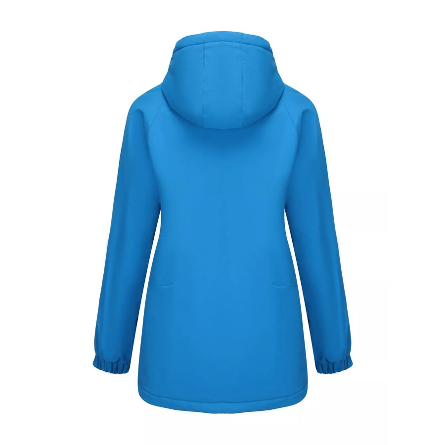 Full Size Zip Up Hooded Parka Outerwear Plus Size Apparel and Accessories