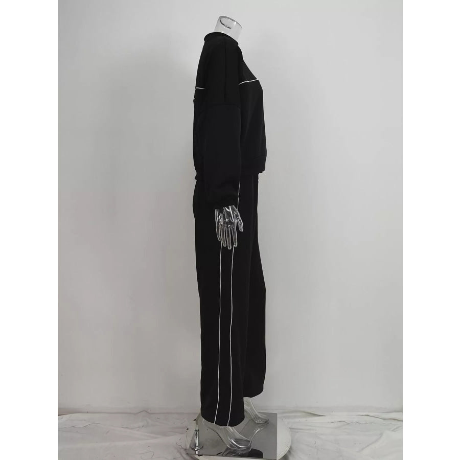 Full Size Zip-Up Jacket and Wide-Leg Pants Set Plus Apparel Accessories