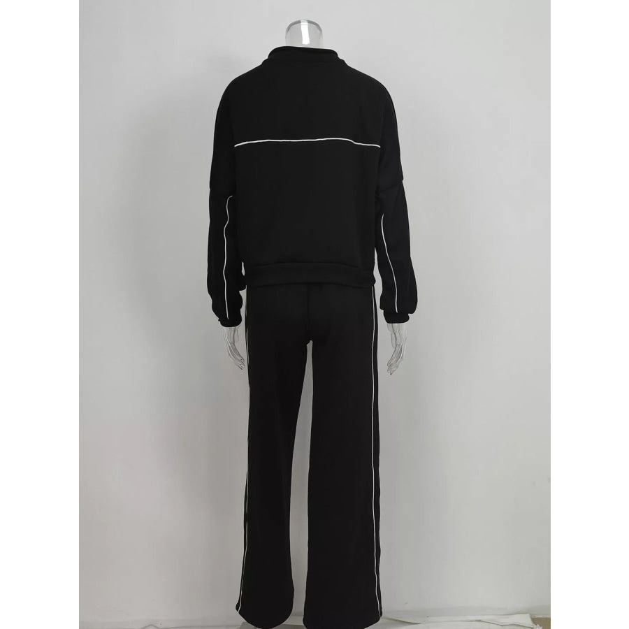 Full Size Zip-Up Jacket and Wide-Leg Pants Set Plus Apparel Accessories
