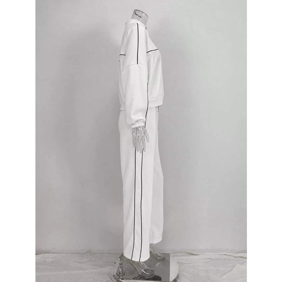 Full Size Zip-Up Jacket and Wide-Leg Pants Set Plus Apparel Accessories