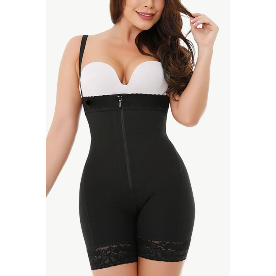 Full Size Zip Up Under-Bust Shaping Bodysuit