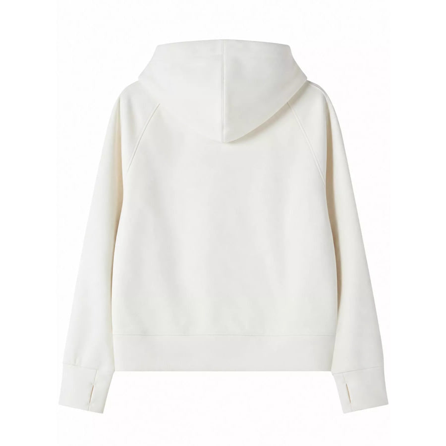 Full-Zip Long Sleeve Hoodie with Pockets Apparel and Accessories