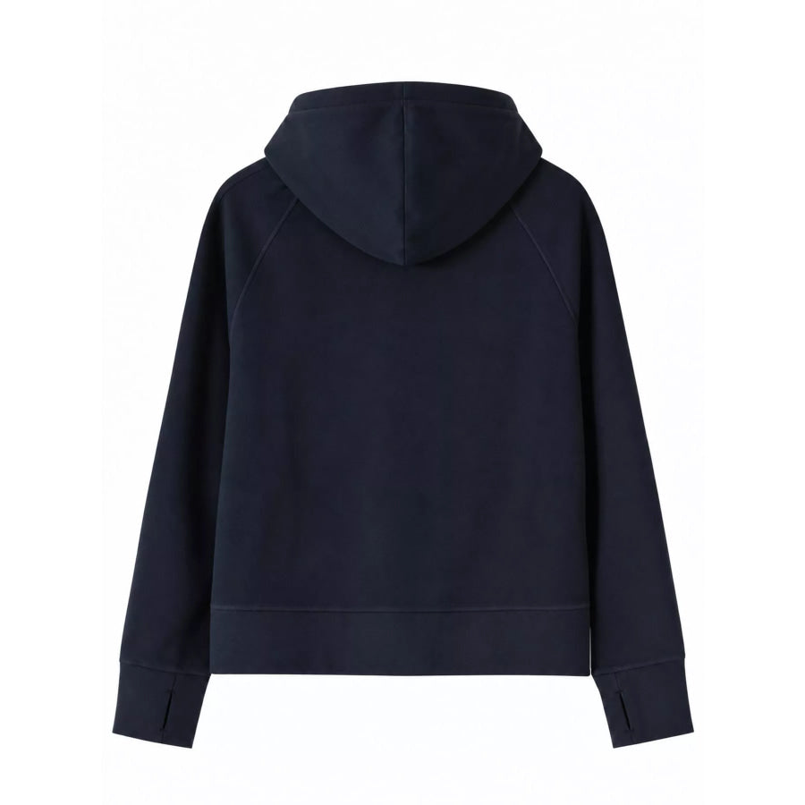 Full-Zip Long Sleeve Hoodie with Pockets Apparel and Accessories