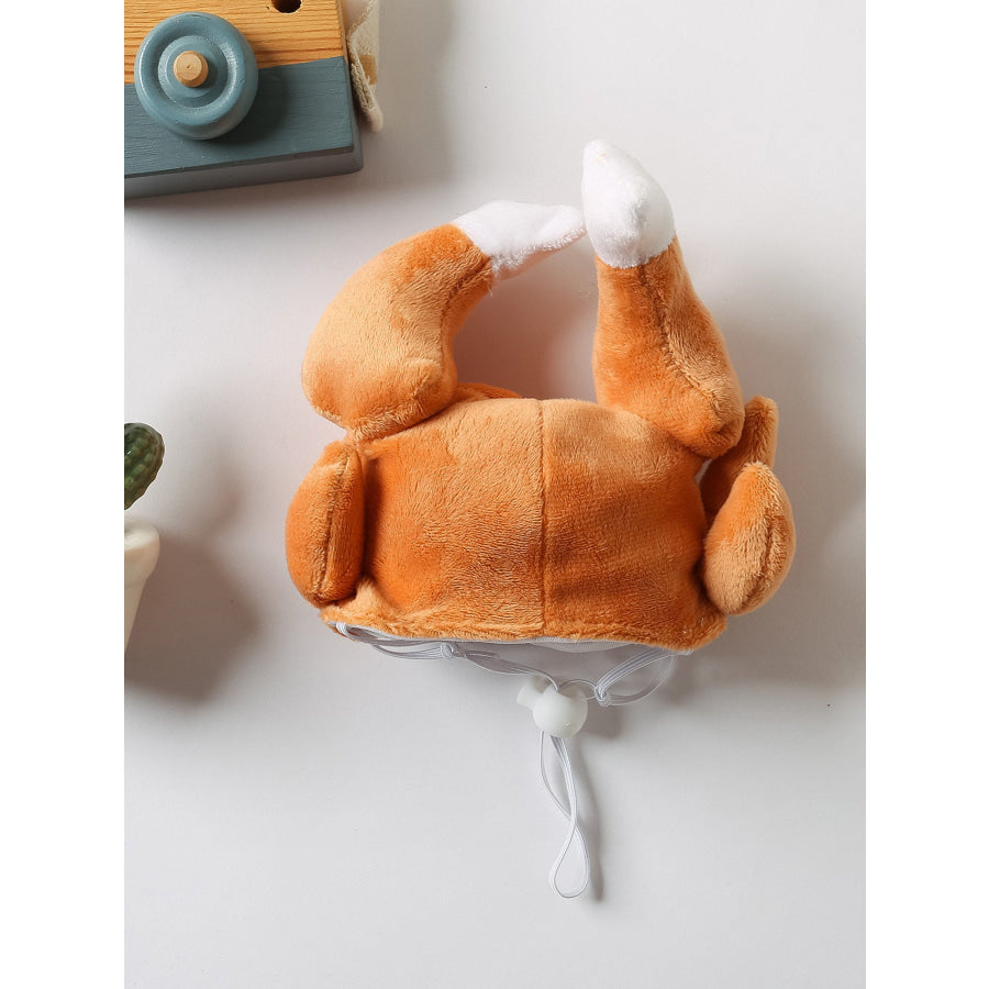Funny Turkey Leg Pet Headwear Turkey Drumstick Hat / One Size Apparel and Accessories