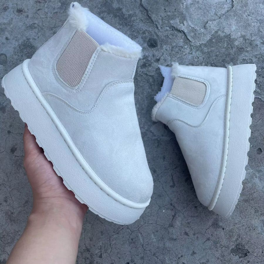 Fur Lining Platform Boots Apparel and Accessories