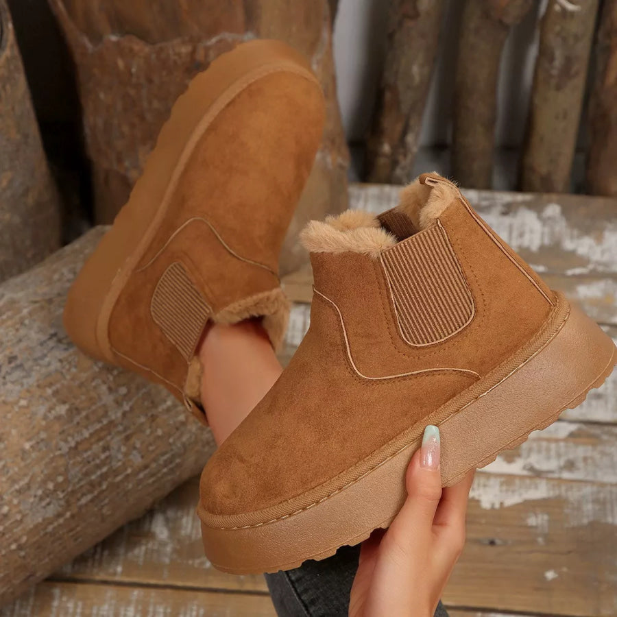 Fur Lining Platform Boots Apparel and Accessories
