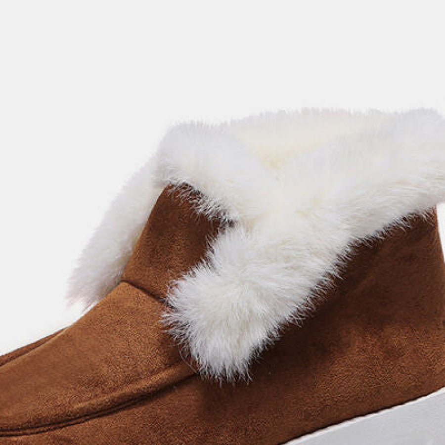 Furry Suede Snow Boots Clothing