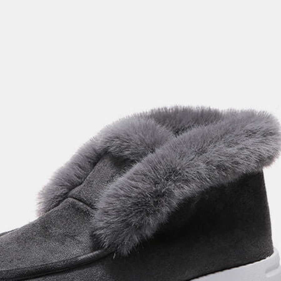 Furry Suede Snow Boots Clothing