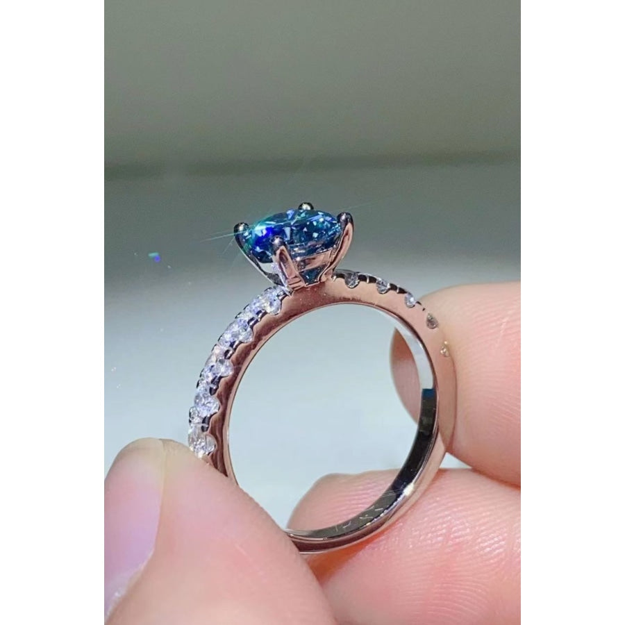 Future Style 1 Carat Moissanite Side Stone Ring