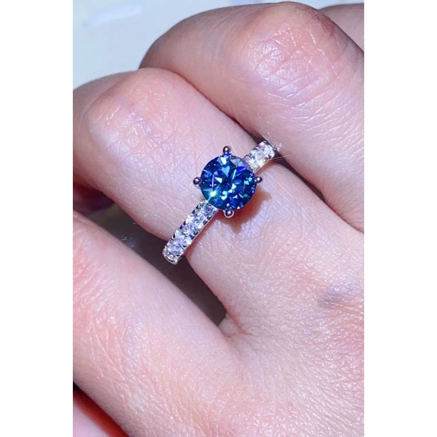 Future Style 1 Carat Moissanite Side Stone Ring