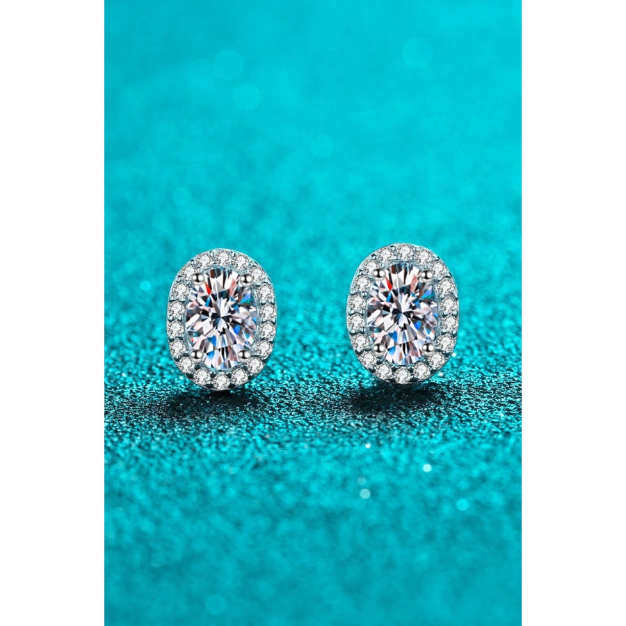 Future Style Moissanite Stud Earrings Silver / One Size