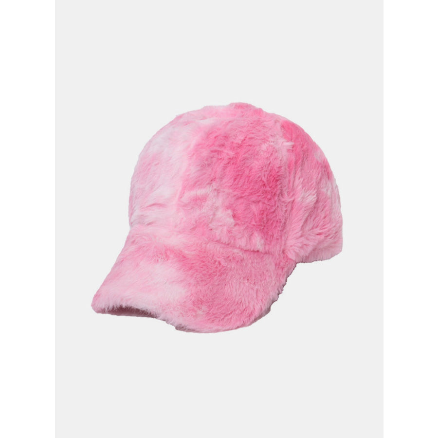 Fuzzy Acrylic Baseball Cap Fuchsia Pink / One Size Apparel and Accessories