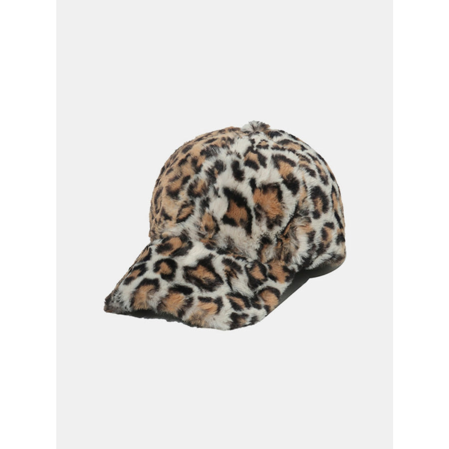 Fuzzy Acrylic Baseball Cap Khaki / One Size Apparel and Accessories