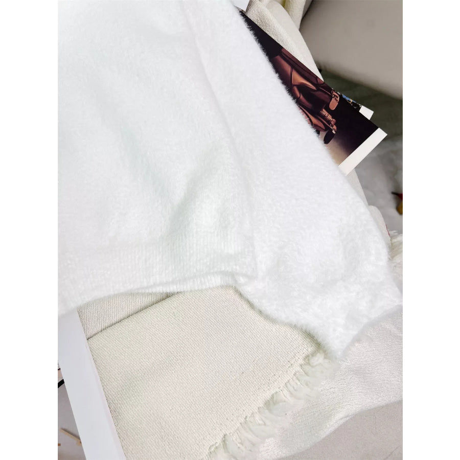 Fuzzy Knit Button Down Cardigan Apparel and Accessories