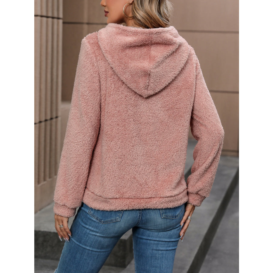 Fuzzy Long Sleeve Hoodie Apparel and Accessories