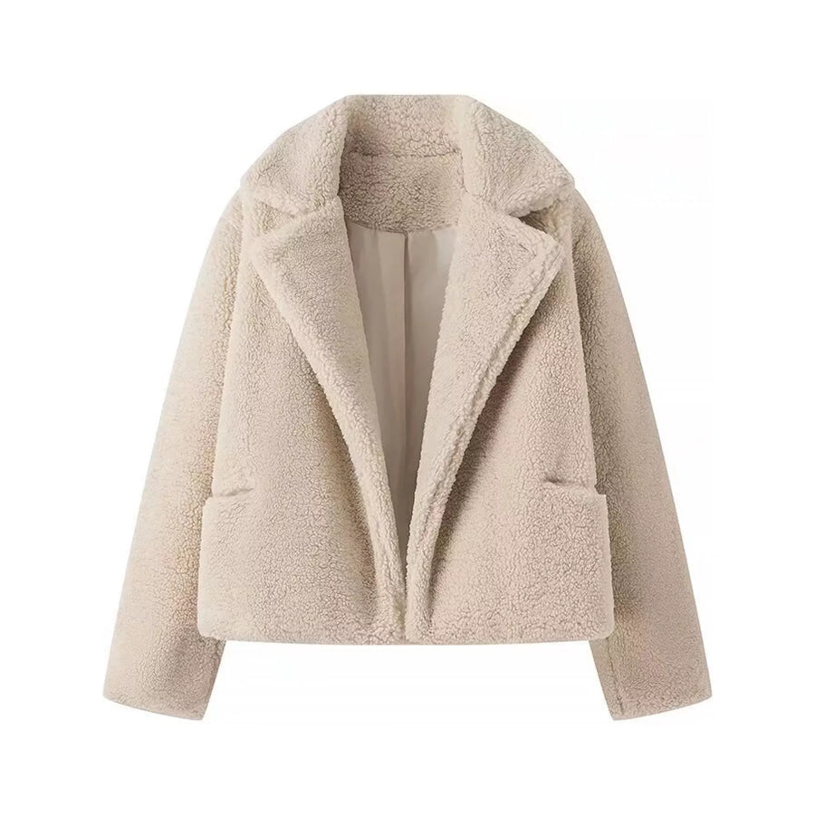 Fuzzy Open Front Outerwear Apparel and Accessories