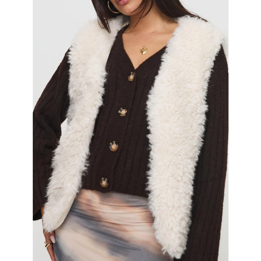 Fuzzy Open Front Vest Coat Apparel and Accessories