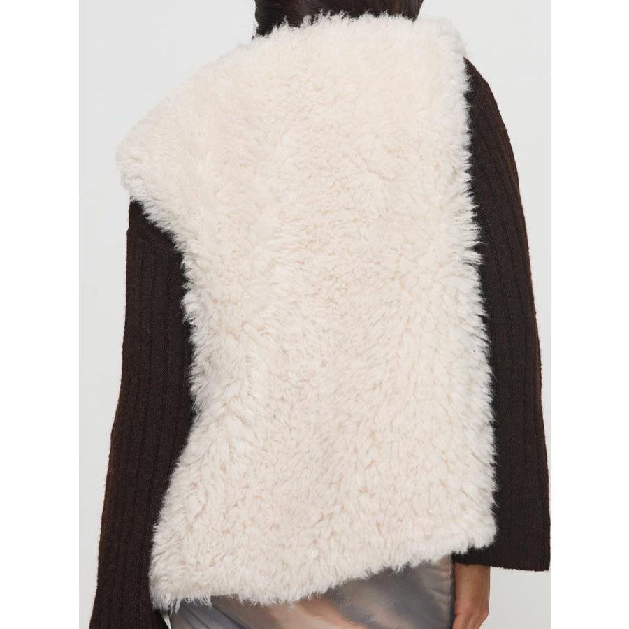 Fuzzy Open Front Vest Coat Apparel and Accessories