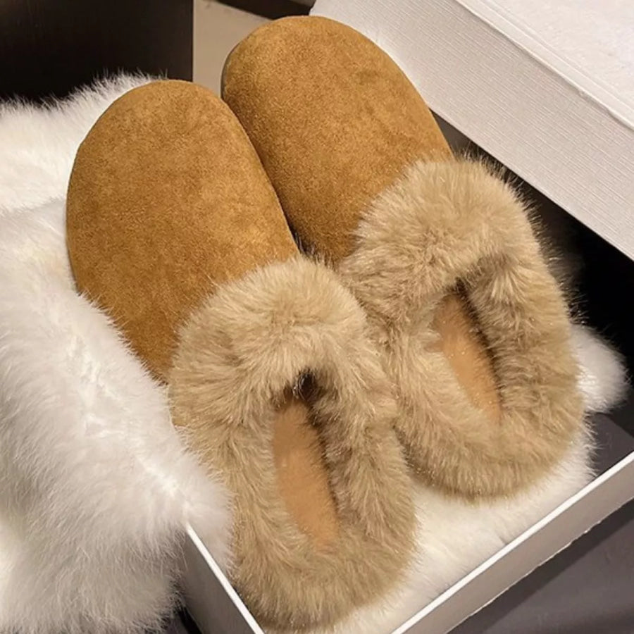 Fuzzy Plush Warm Indoor Slippers Apparel and Accessories