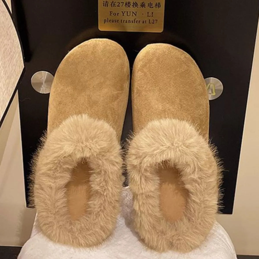 Fuzzy Plush Warm Indoor Slippers Apparel and Accessories