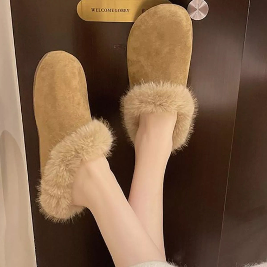 Fuzzy Plush Warm Indoor Slippers Apparel and Accessories