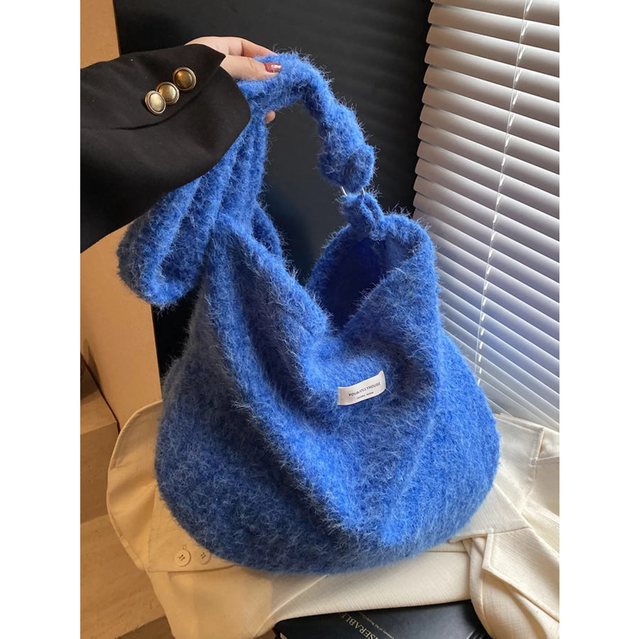 Fuzzy Solid Color Crossbody Bag Apparel and Accessories