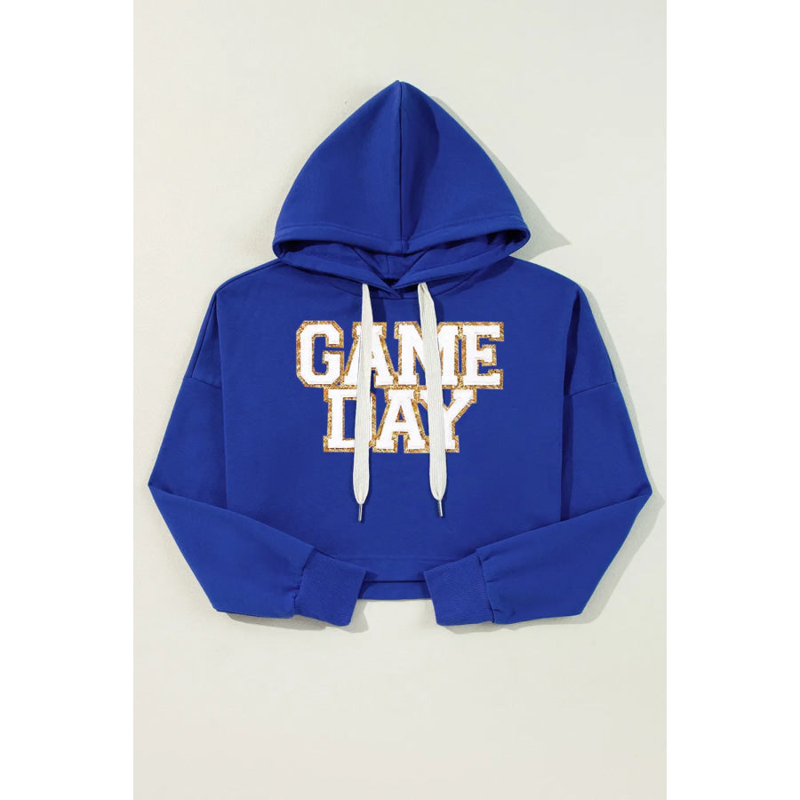 GAME DAY Drawstring Long Sleeve Hoodie Apparel and Accessories