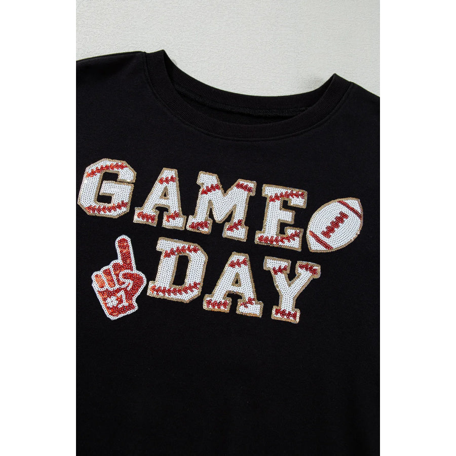 GAME DAY Fringe Long Sleeve Sweatshirt Apparel and Accessories