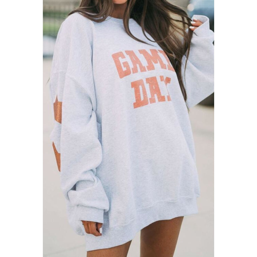 GAME DAY Long Sleeve Round Neck Sweatshirt Shirts &amp; Tops