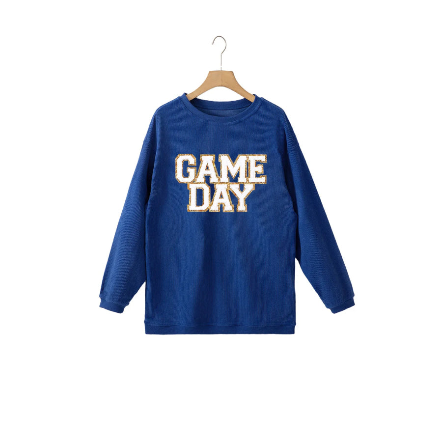 GAME DAY Round Neck Long Sleeve Sweatshirt Apparel and Accessories