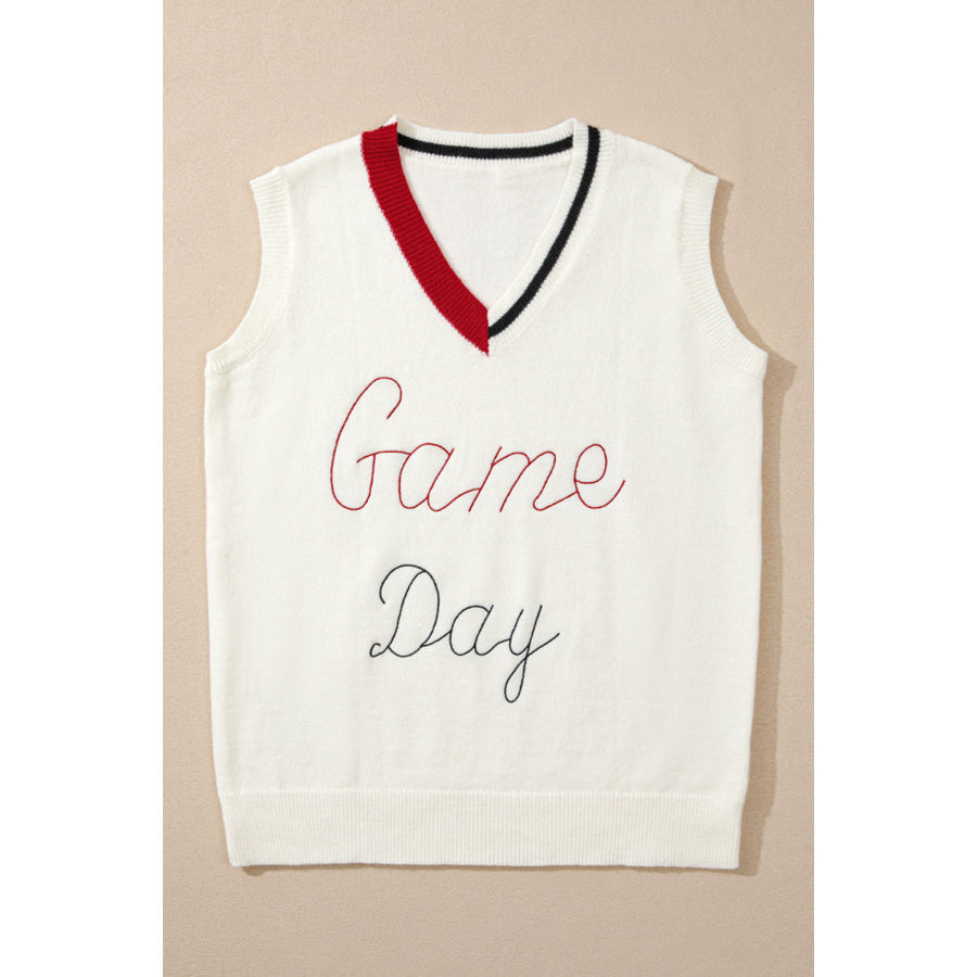 GAME DAY V-Neck Sweater Vest Apparel and Accessories