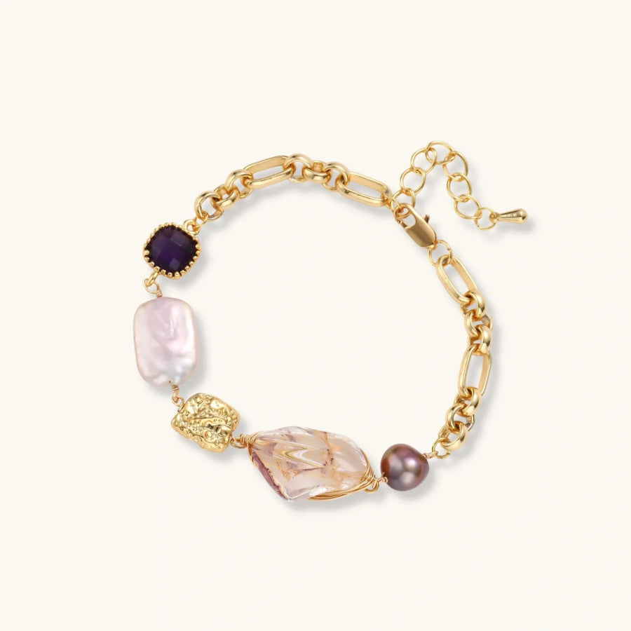 Gemstone Mix Chain Bracelet by Sandee Rain Boutique Bracelets