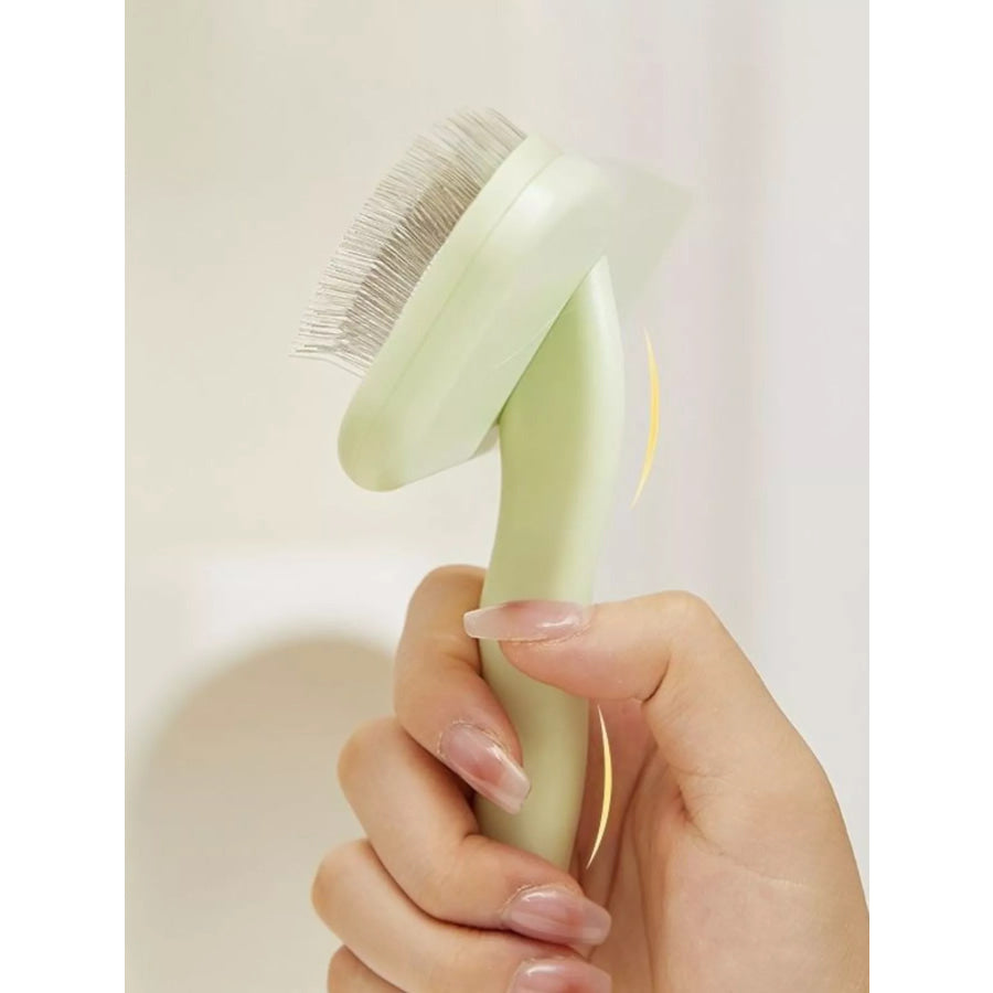 Gentle Pet Hair Remover Slicker Brush Green Style 1 / S Apparel and Accessories