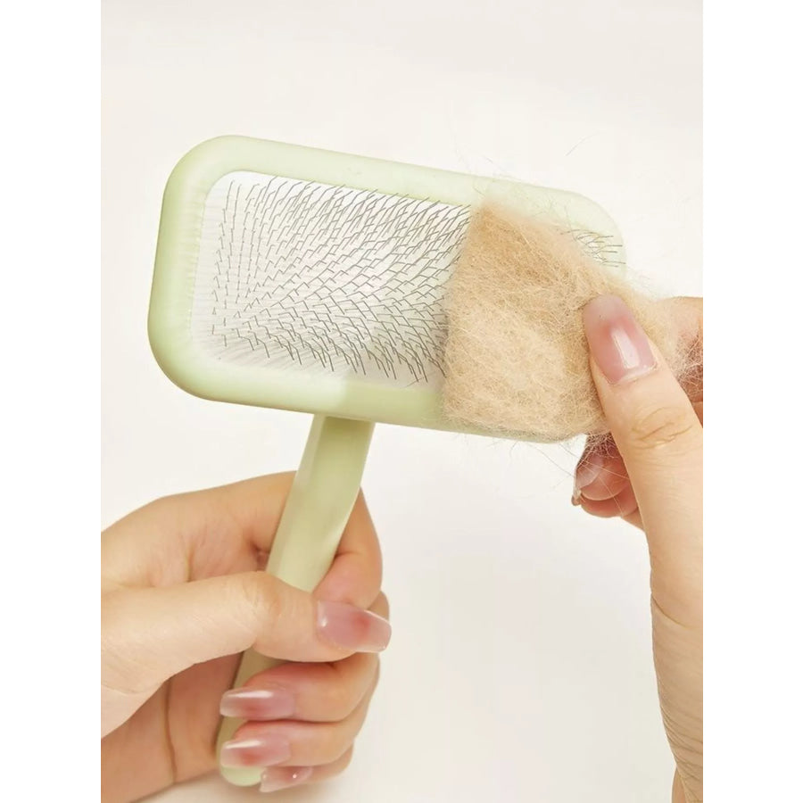 Gentle Pet Hair Remover Slicker Brush Green Style 1 / S Apparel and Accessories