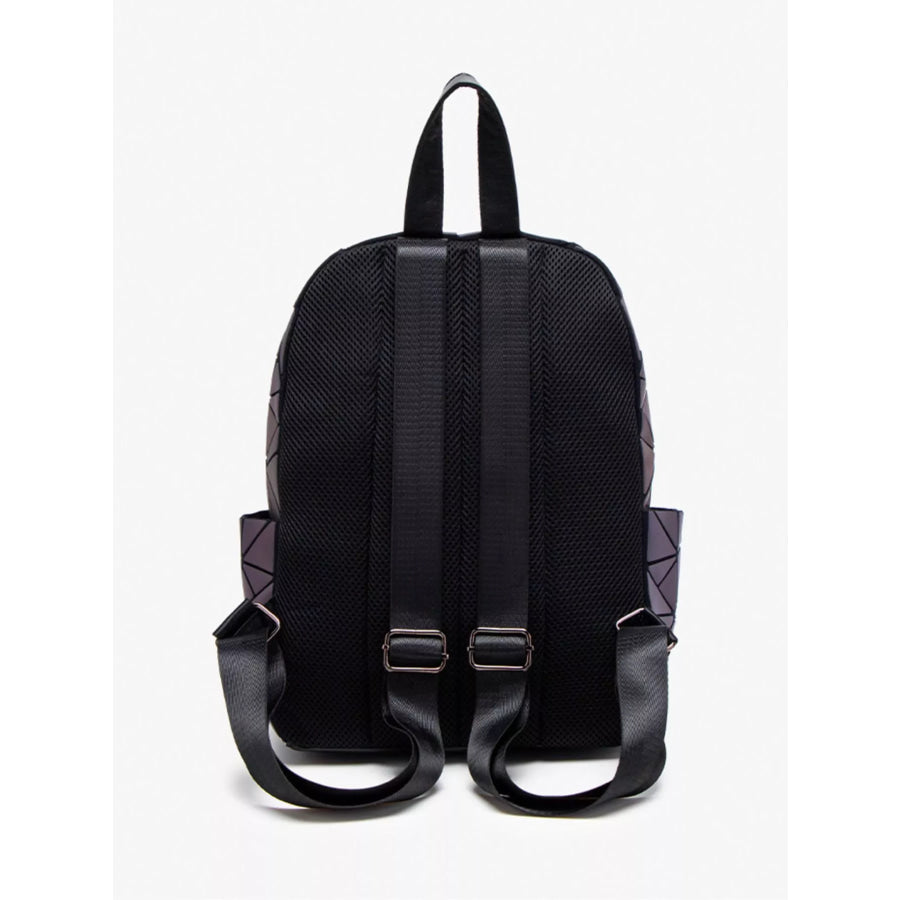 Geometric Adjustable Strap Backpack Bag Purple / onesize Apparel and Accessories
