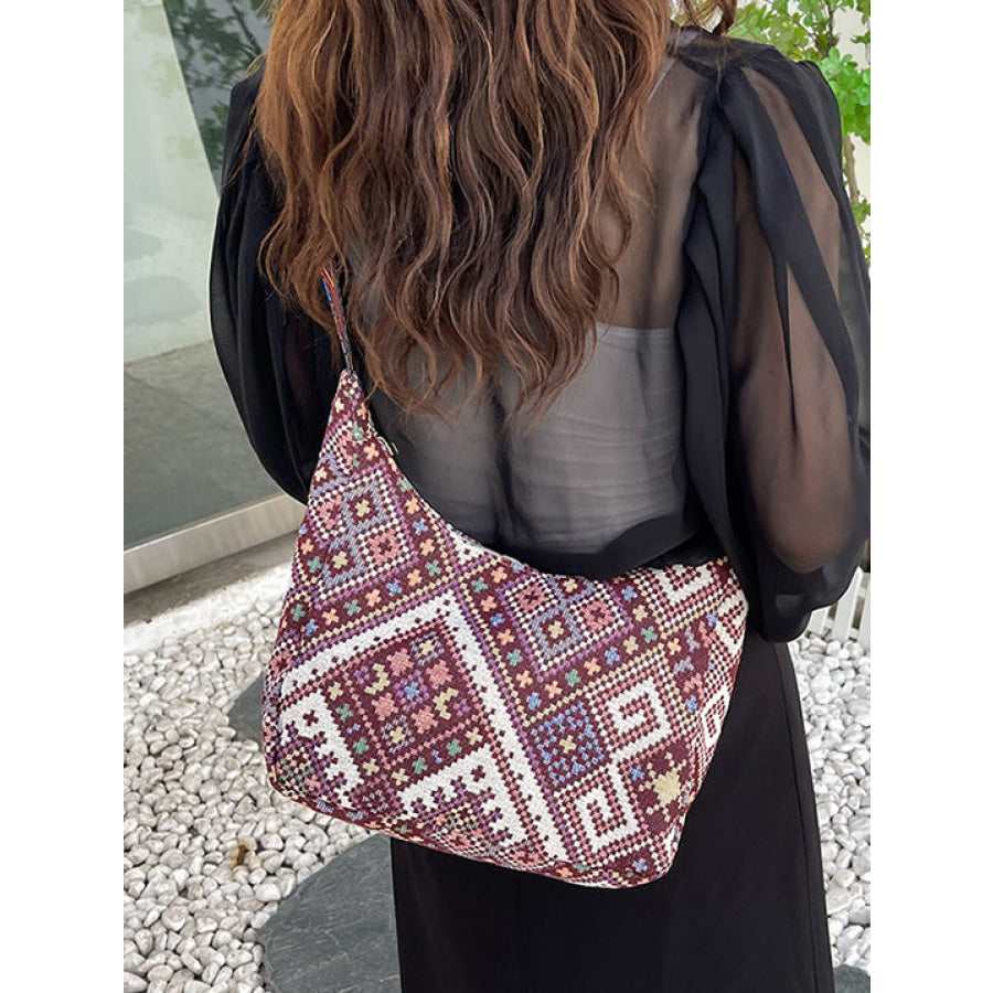 Geometric Adjustable Strap Crossbody Bag Apparel and Accessories