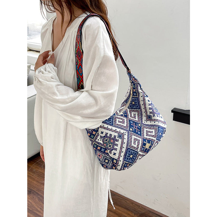 Geometric Adjustable Strap Crossbody Bag Apparel and Accessories