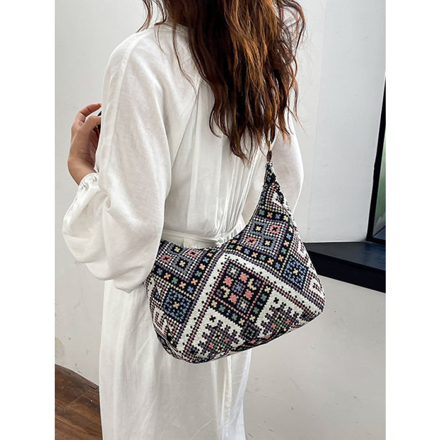 Geometric Adjustable Strap Crossbody Bag Apparel and Accessories