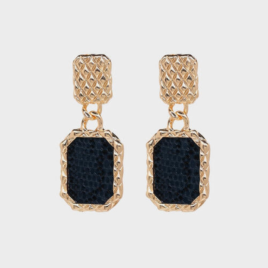 Geometric Alloy Dangle Earrings Navy / One Size Earrings