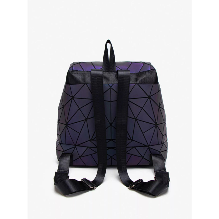 Geometric Backpack Bag Blue Purple / onesize Apparel and Accessories