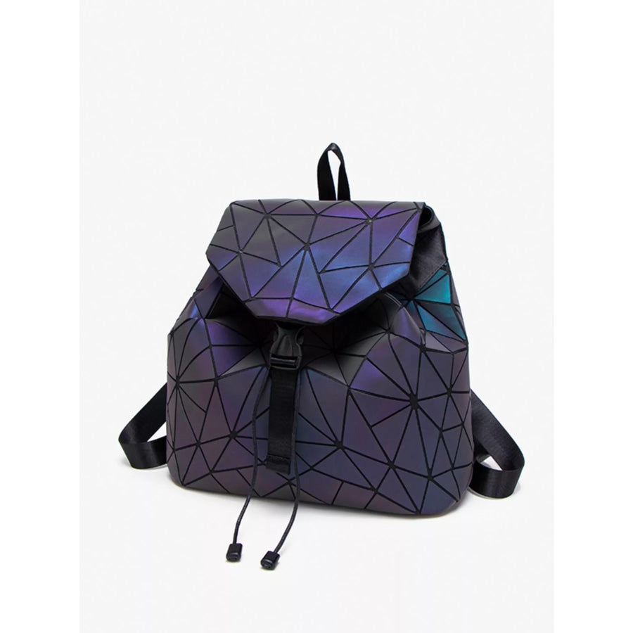 Geometric Backpack Bag Blue Purple / onesize Apparel and Accessories