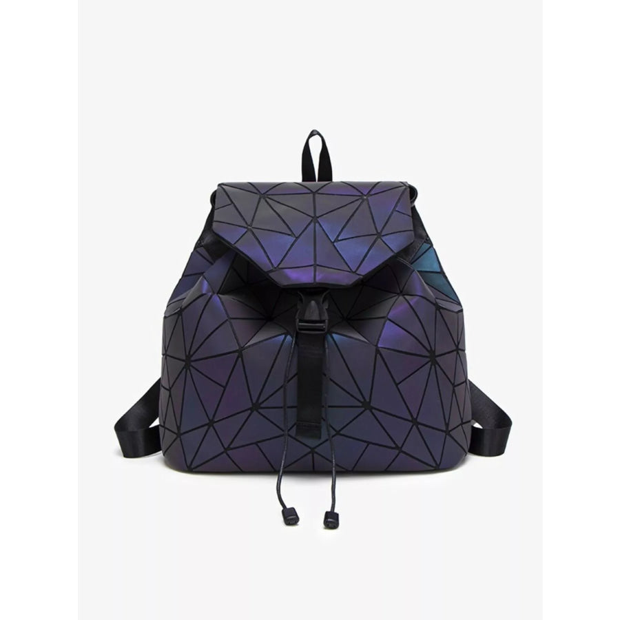 Geometric Backpack Bag Blue Purple / onesize Apparel and Accessories