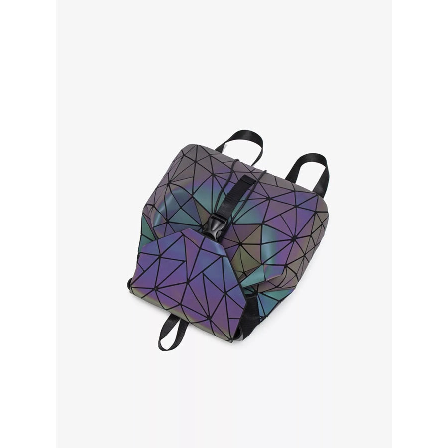 Geometric Backpack Bag Blue Purple / onesize Apparel and Accessories