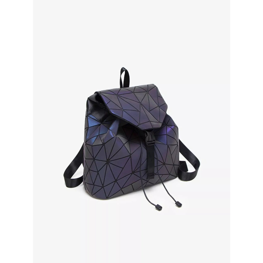 Geometric Backpack Bag Blue Purple / onesize Apparel and Accessories