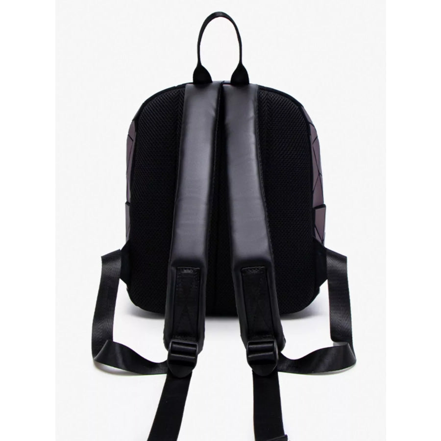 Geometric Backpack Bag Mauve / onesize Apparel and Accessories