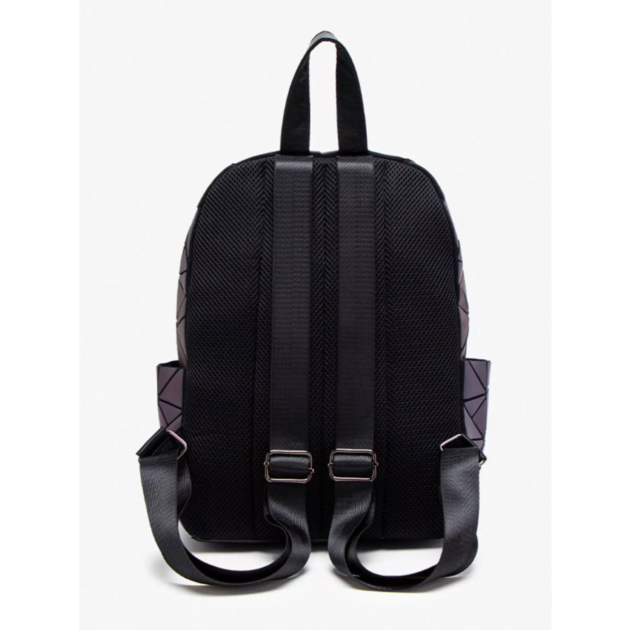 Geometric Backpack Bag Plum Purple / One Size Apparel and Accessories