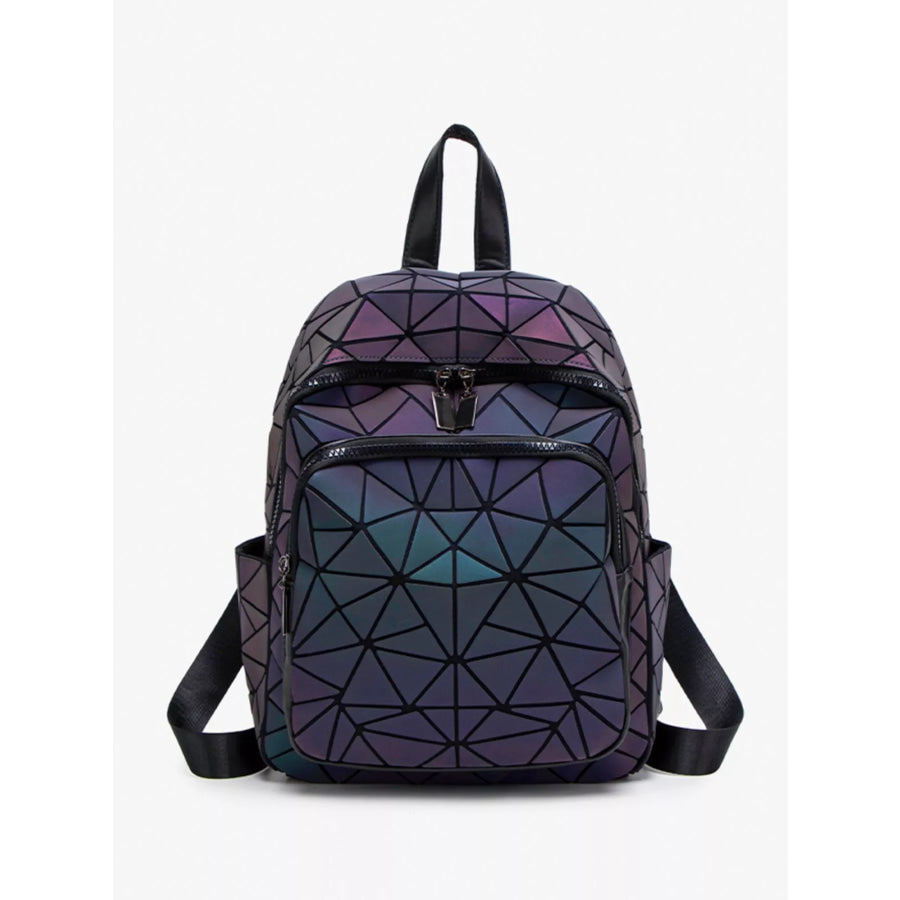 Geometric Backpack Bag Plum Purple / One Size Apparel and Accessories