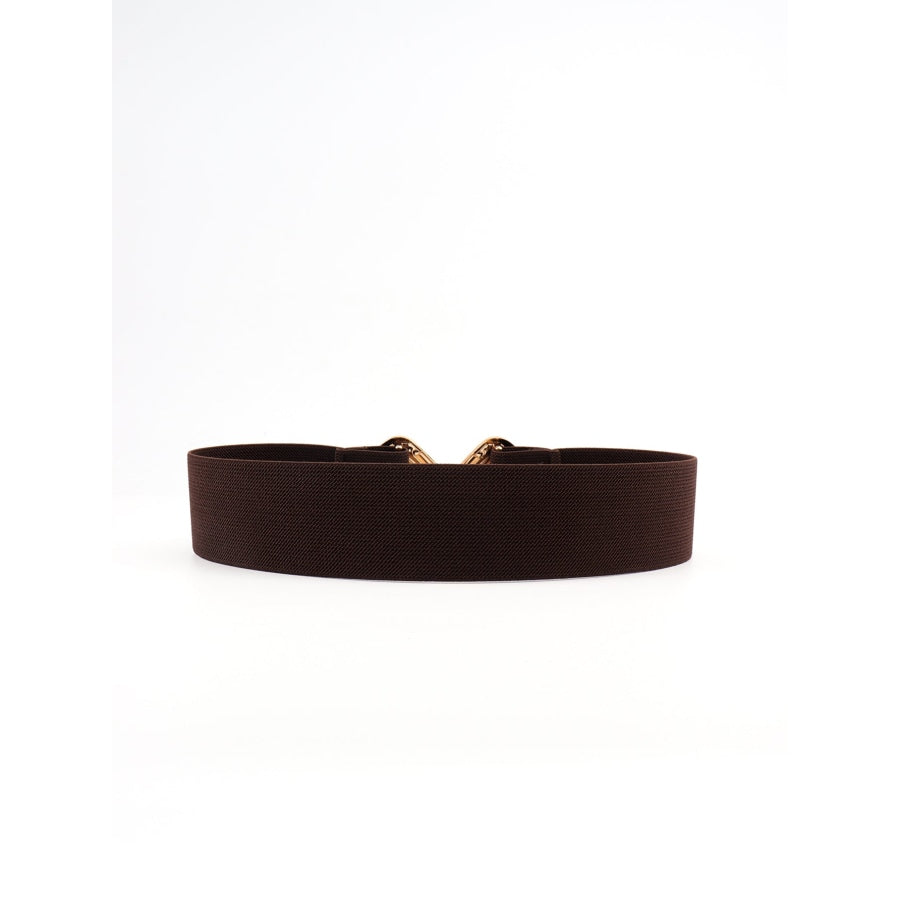 Geometric Buckle Elastic Wide Belt